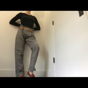 Old Navy Boyfriend Gray Jeans Naturally Distressed